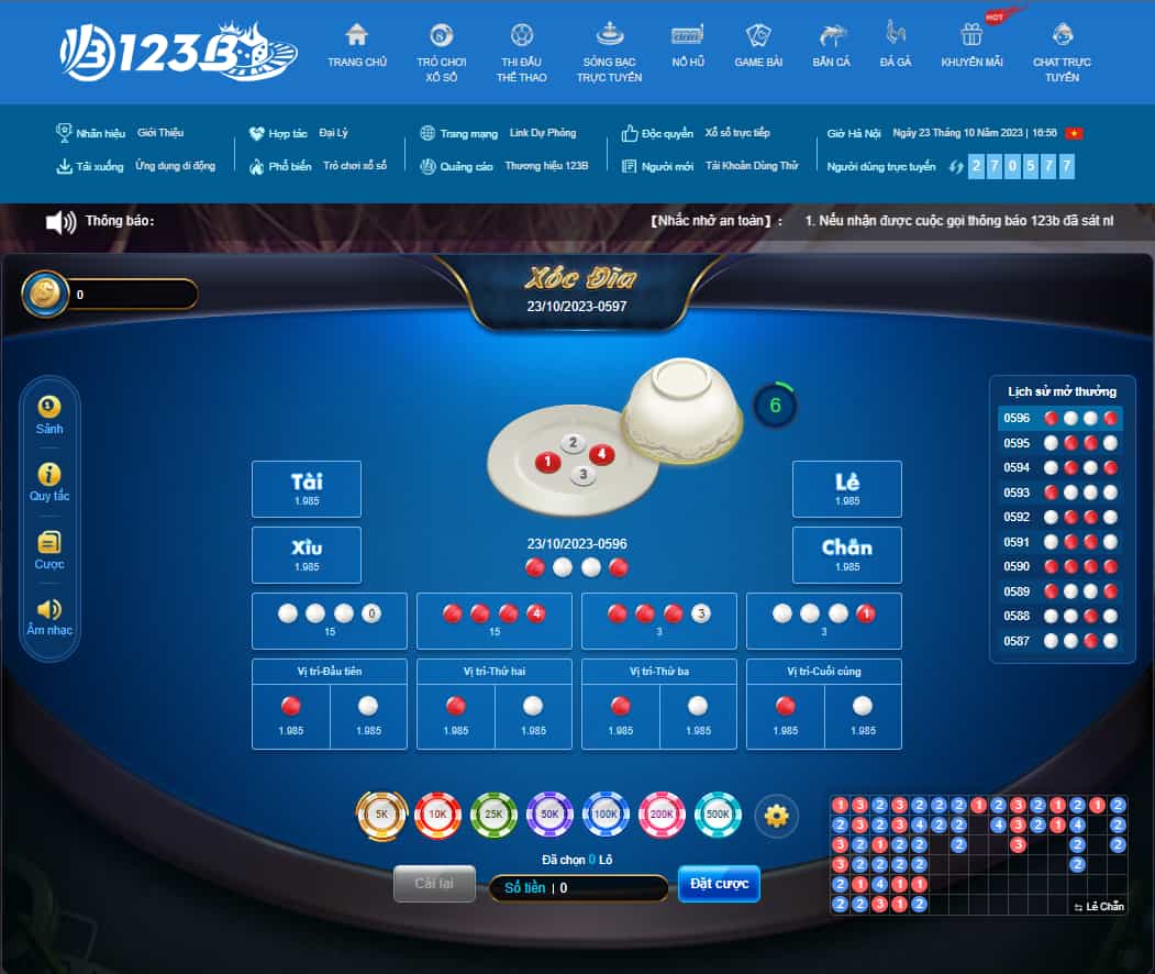 Xóc đĩa 123B - Điểm đến lý tưởng cho những người đam mê trò chơi dân gian 5 123b biz xoc dia 1
