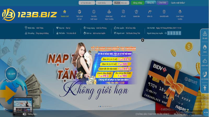Nhà cái 123B luôn cung cấp nhiêu chương trình khuyến mãi hấp dẫn