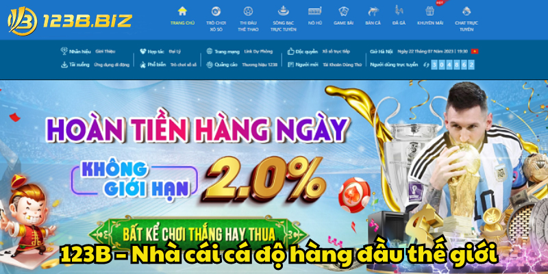 Cá cược bóng đá 123b uy tín hàng đầu giúp anh em thỏa mãn đam mê với trái bóng